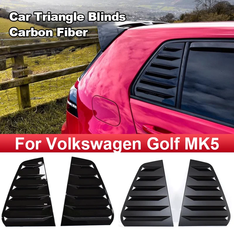 

for Volkswagen VW Golf 5 MK5 2004~2010 Car Front Triangle Window Louver Side Shutter Blind Shade Cover Trim Sticker Accessories