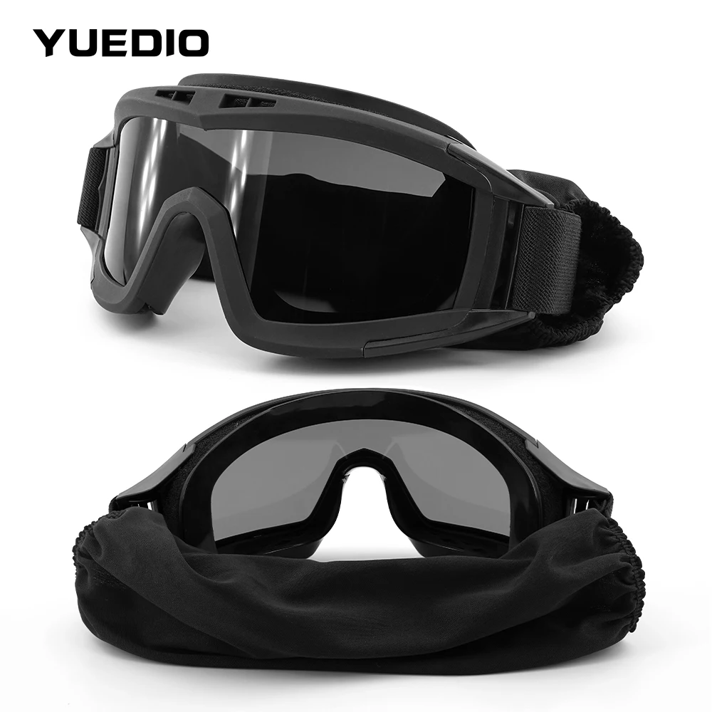 High Impact Resistant Goggles Durable Tactical Protective Goggles with 2.5 mm Thick Protective Lens