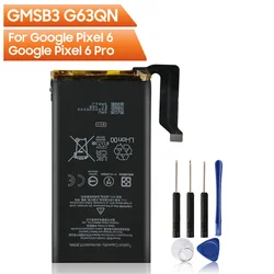 Batterie de remplacement d'origine pour Google Pixel 6 Pro, GMSv1.pour Google Pixel 6 4614mAh, G63QN, 5003mAh, GLU7G