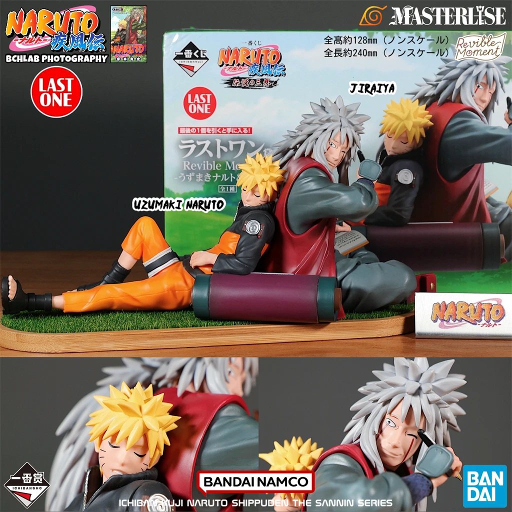 En Stock Bandai Ichiban Kuji Naruto último premio-Naruto apoyado en Jiraiya figura obra maestra emocional estatua regalo para hombres