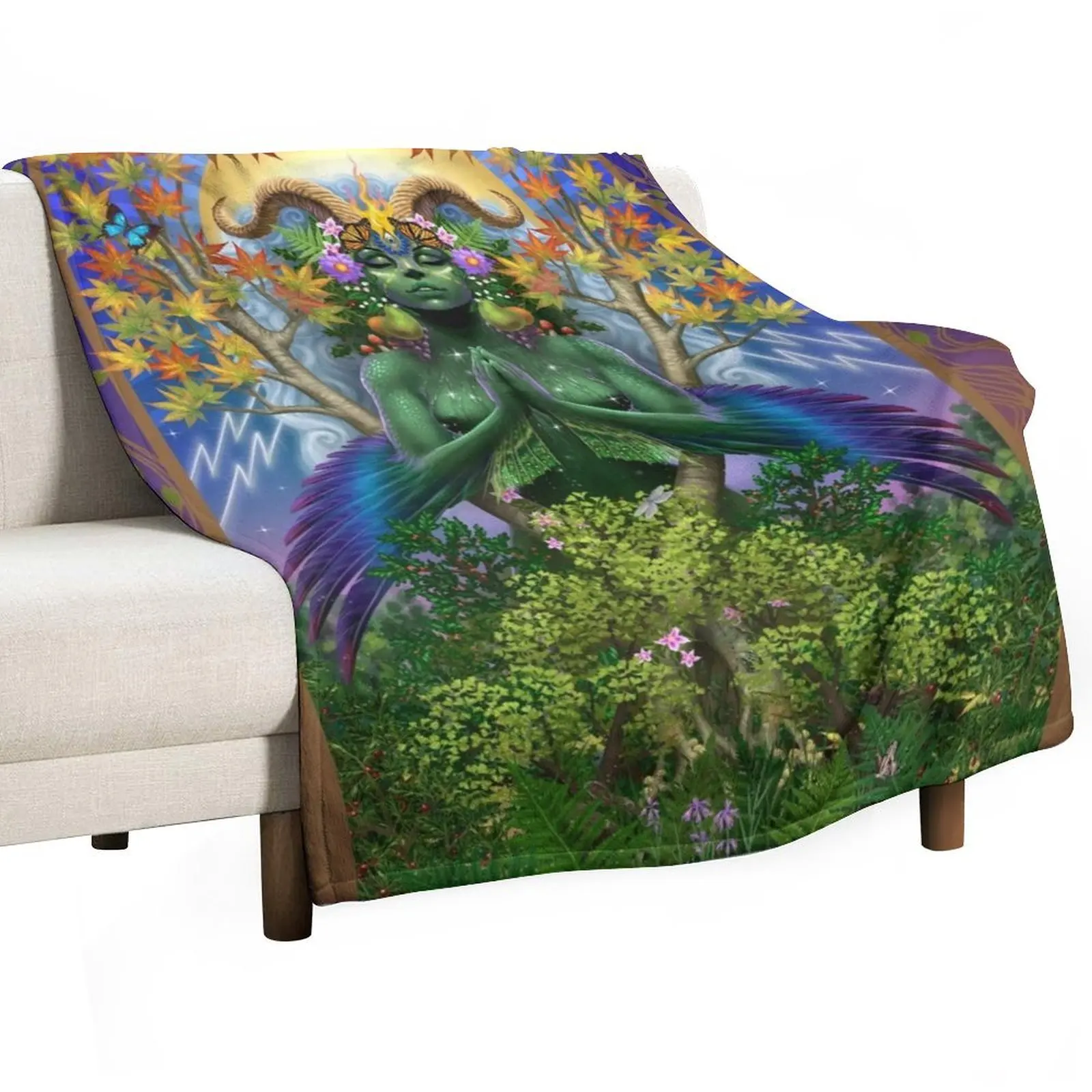 Holy Gaia Throw Blanket Single Hairy Luxury St Luxury Designer Blankets