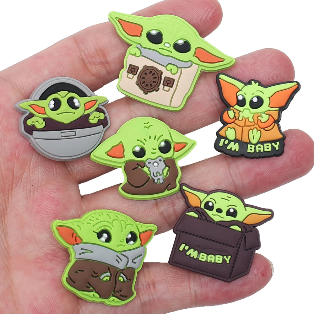 1pcs Miniso Yoda Baby Popular Movie Series shoe Charms Designer for Shoe Charms Accessories for Classic Clog Kids Gift Hot Sale