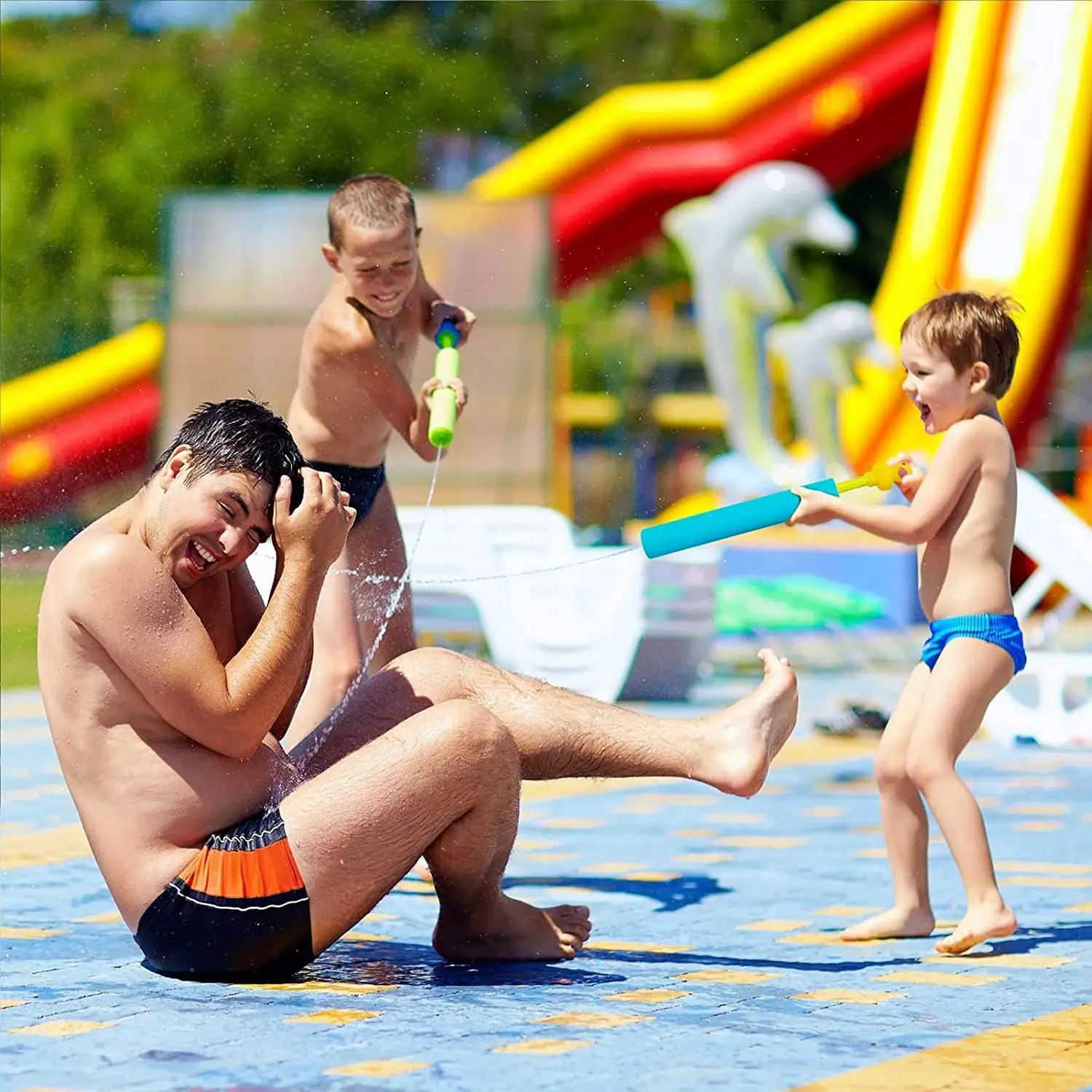 Pistolet à eau d'été en plein air, pistolet de pulvérisation d'eau, plage haute pression en mousse EVA, piscines, jouets amusants pour enfants, aléatoire
