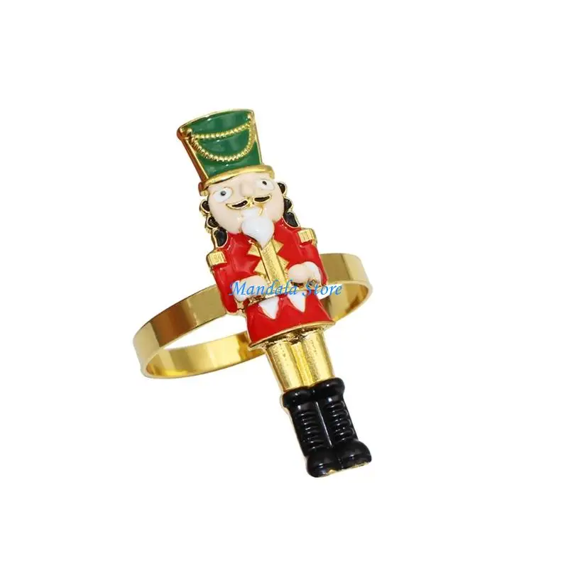 u2jc-holiday-nutcrackers-napkin-rings-metal-alloy-christmas-table-decors-for-dinner-parties