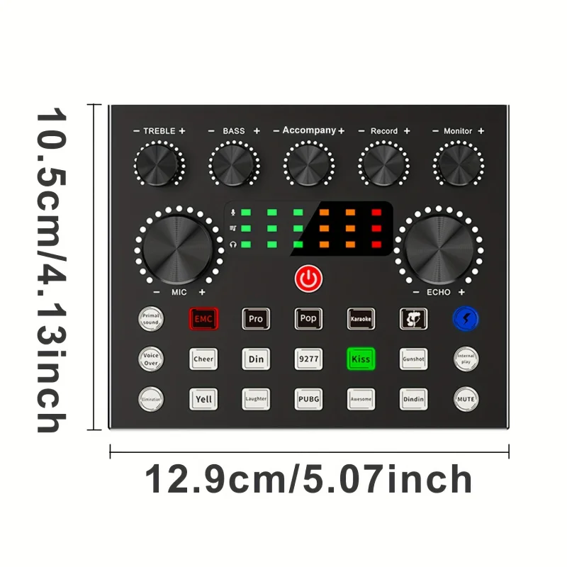 Podcast Equipment Set Integrated Audio Interface DJ Mixer with Sound Card Mic Stand Monitor Headset PC Laptop Mobile Phone
