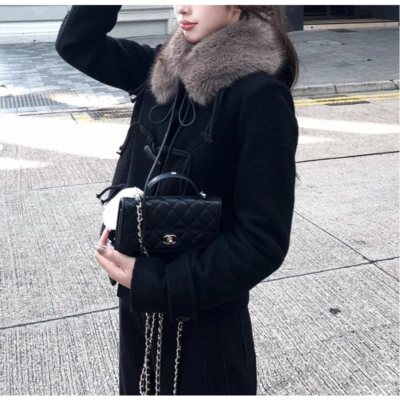 

Korean Temperament Disassembly Fur Collar Short Jacket 2025 Winter New Small Versatile Top
