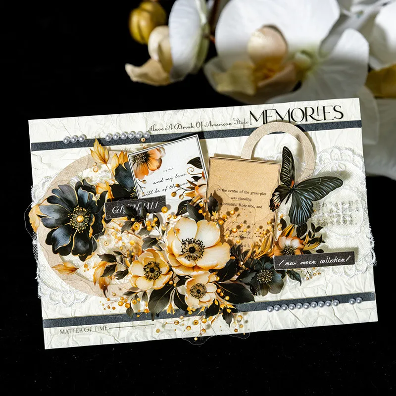 20 قطعة مادة الحيوانات الأليفة الأزهار المناظر الطبيعية ملصقات الكولاج DIY بها بنفسك سكرابوكينغ لوازم الجمالية غير المرغوب فيه مجلة الزينة ملصقات