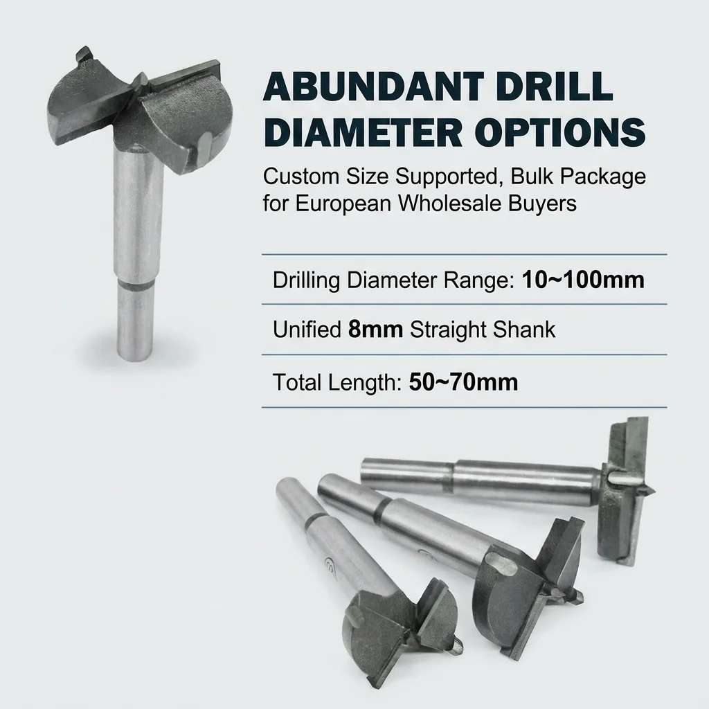 Tungsten Steel Hard Alloy Wood Drill Bits Woodworking Hole Opener Drilling on Plasterboard / Plastic Boards / Wooden Board