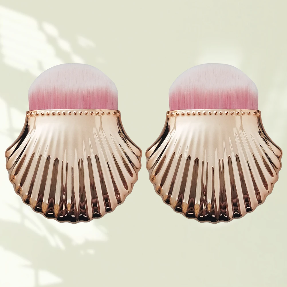 

2Pcs Nail Art Dust Brush Professional Powder Cleaner Soft Hair for Acrylic Nails Makeup Powder Brush Portable Suitable for DIY