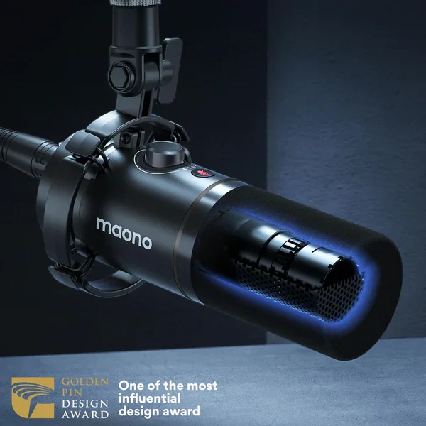 MAONO All in One Podcast Equipment Bundle Audio Interfaces Dynamic Microphone DJ Headphone Monitor Speaker Podcast Sound Cards
