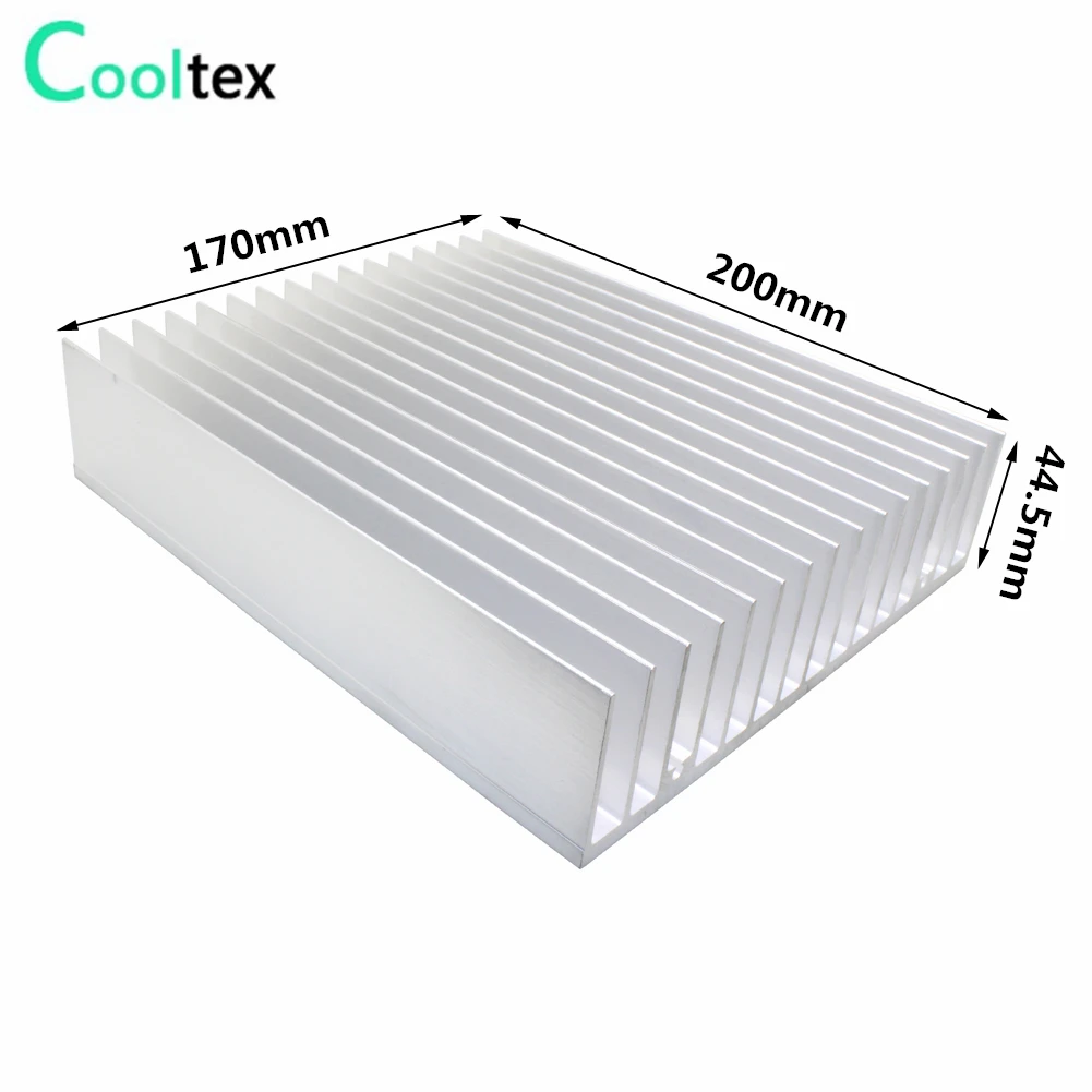 Aluminum Heatsink 200x170x44.5mm Radiator Heat Sink Cooler Cooling for LED Electronic Chip LCD Heat Dissipation