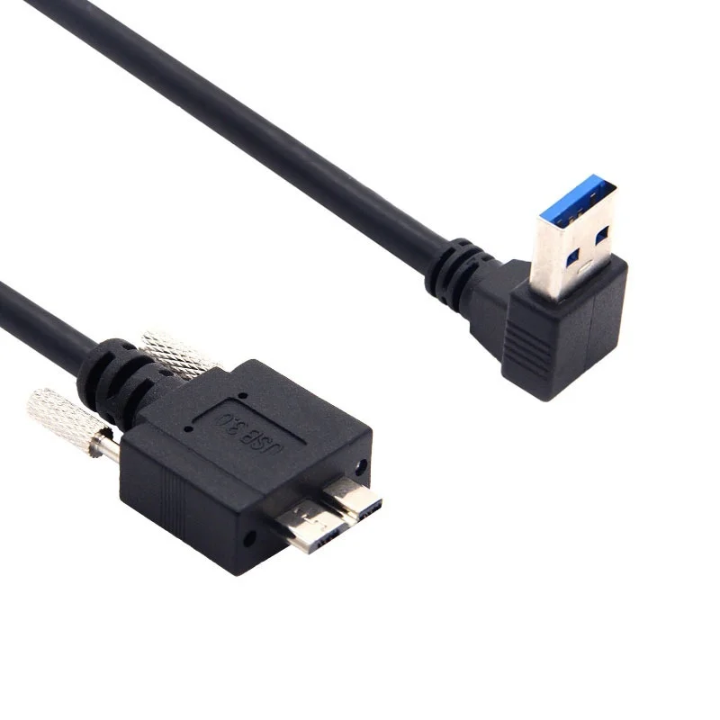 Double Bend USB 3.0 Type A 90 Degree UP&Down Angled To Micro B Male Cable for Samsung S5 Note 3 HDD External Hard Drive Disk