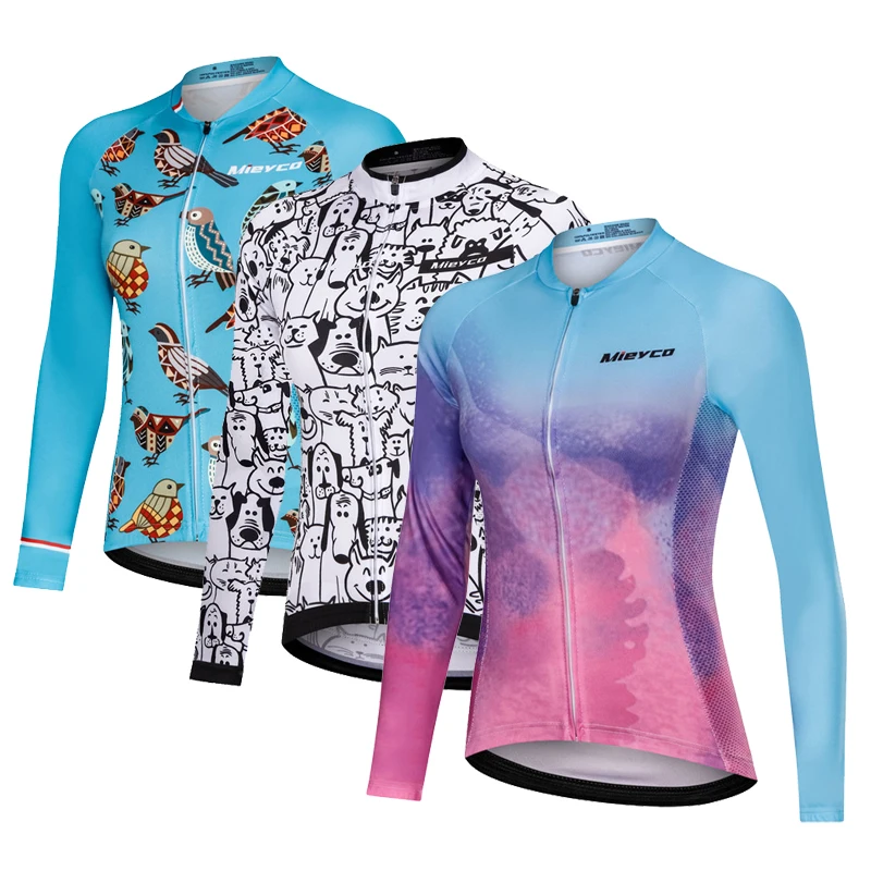 Cycling Clothing Long Sleeve Tops Spring Autumn Women\'s Mountain Road Bike Bicycle Clothing Moisture Wicking and Breathable