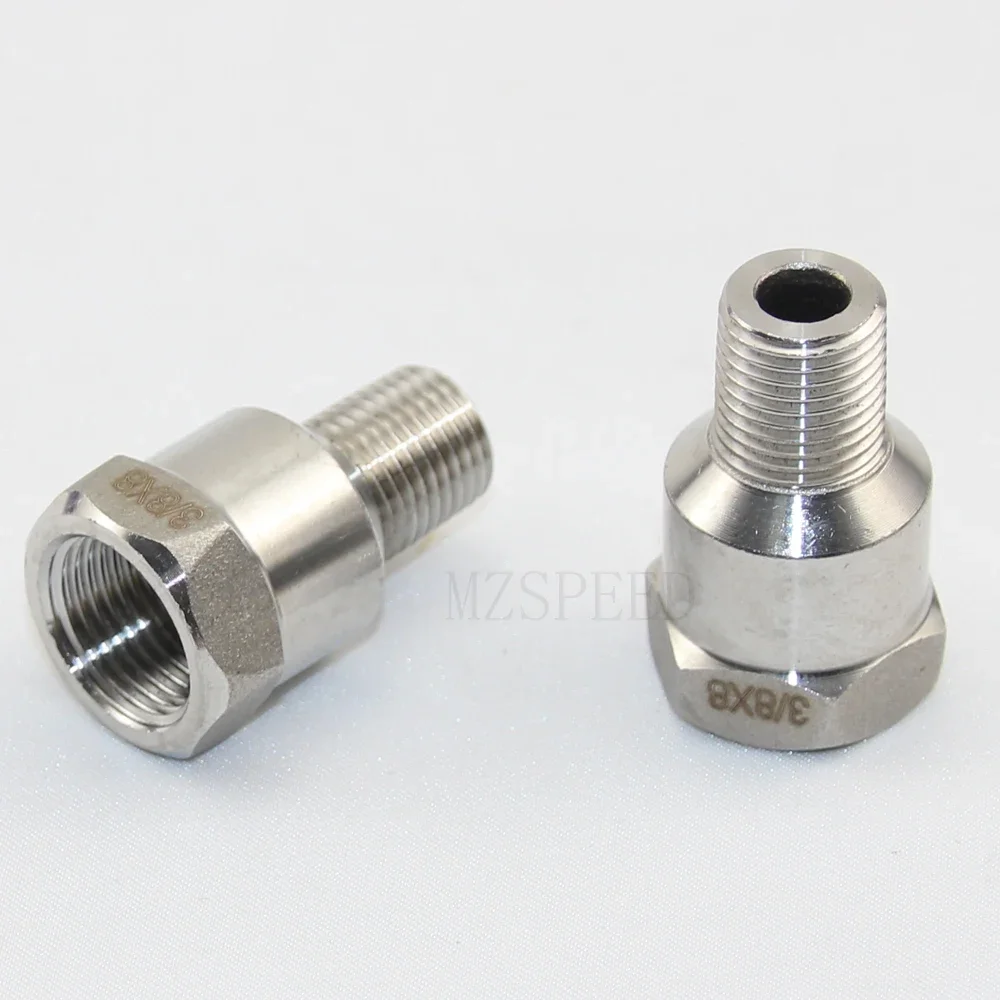 

304 Stainless Steel BSPT 1/8" 1/4" 3/8" 1/2" 3/4" 1" 11/4" 11/2" 2" Female x Male Thread Reducer Pipe Connector Fittings Adapter