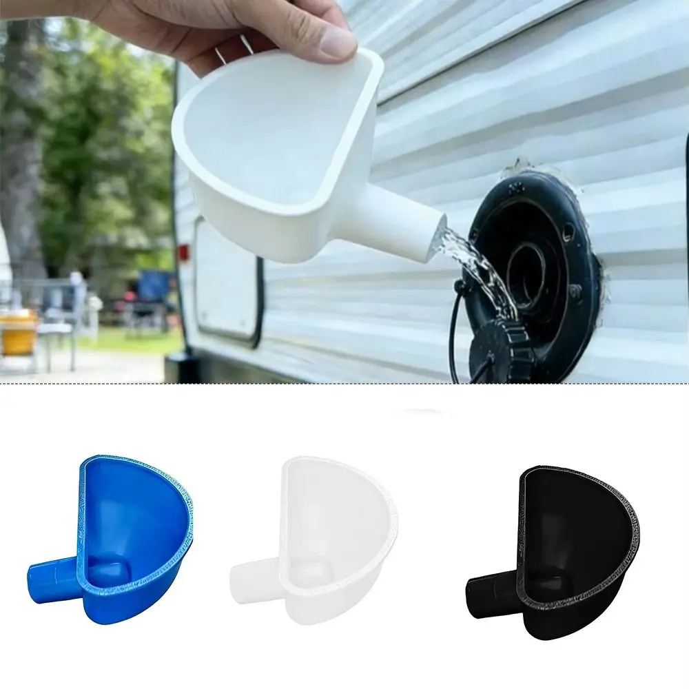 3D Printed RV Water Tank Filling Funnel Easy Install Design Universal Fit Wide Mouth Filler Durable Anti-Spill
