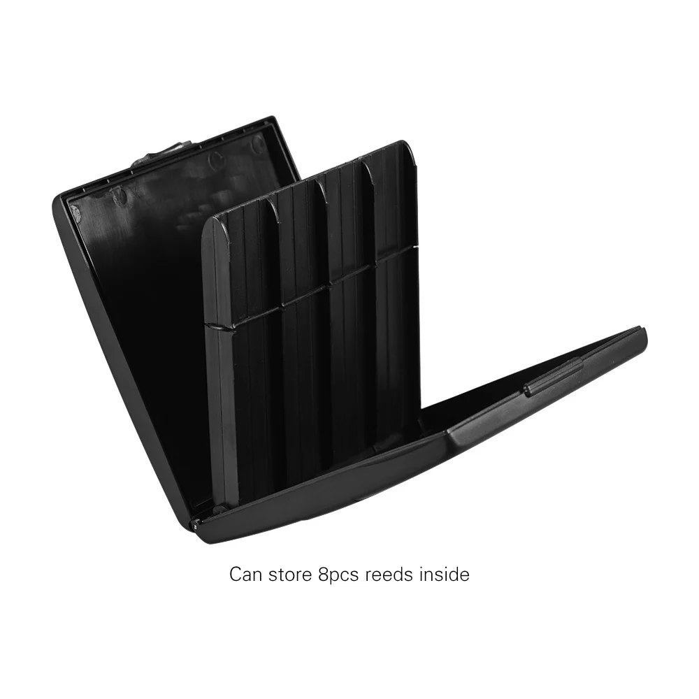Black Reeds Case Holder Box ABS 8pcs Reeds Capacity for Saxophone Sax Clarinet Reeds