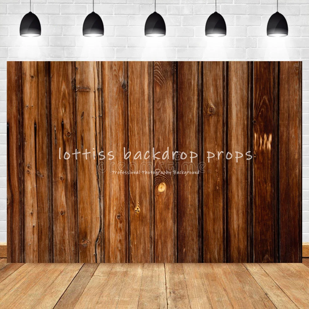 Brown Wood Floor Photography Background Dark Planks Props Adult Kids Portrait Party Photocall Broken Wooden Wall Backdrops