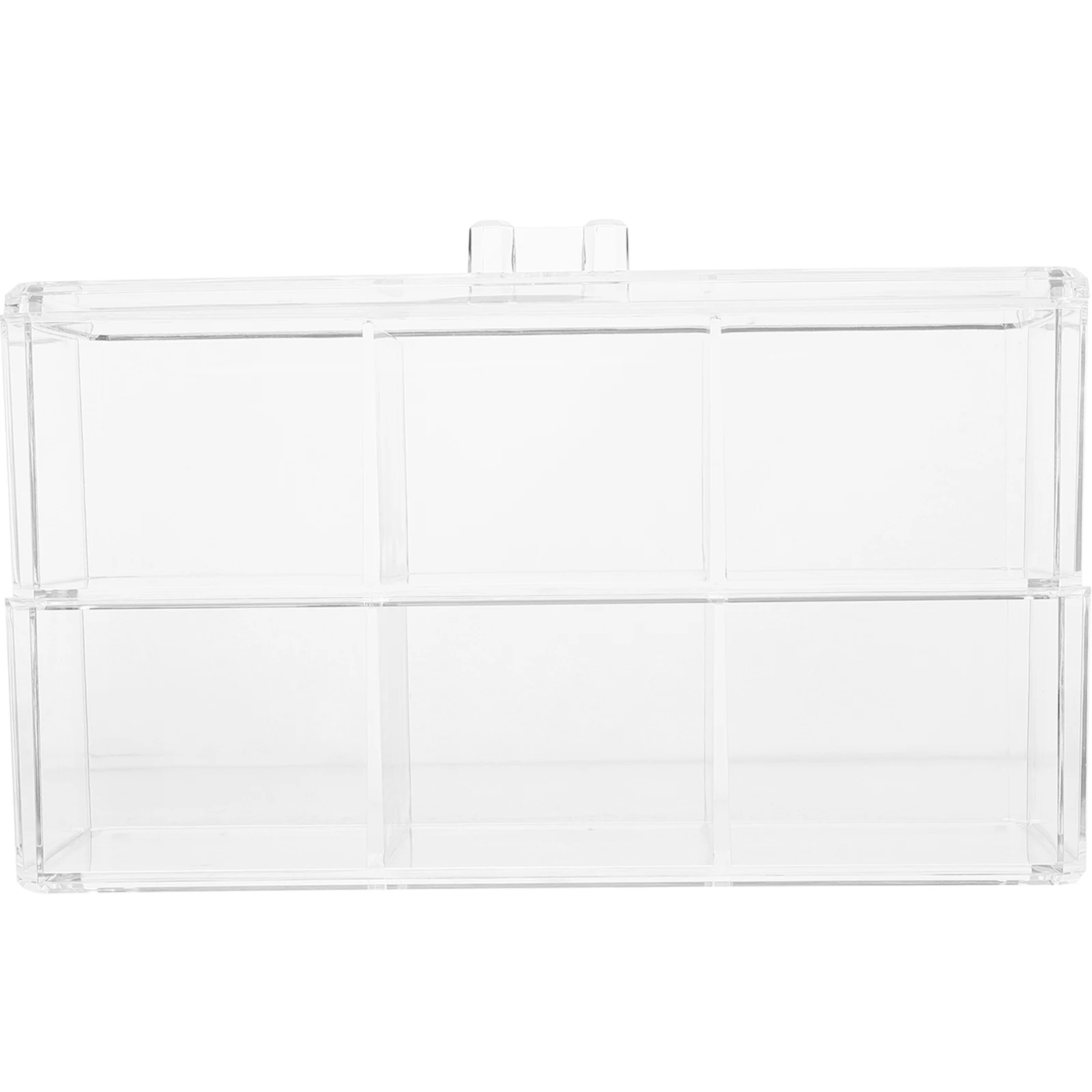 

Cotton Storage Box Clear Powder Puff Container Large Capacity 2 Layers 6 Grids Makeup ganizer Case Body
