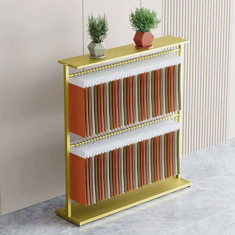 Fabric color card display rack Floor-to-ceiling fabric elevator display cabinet Fabric sample shelf Nakajima  color plate