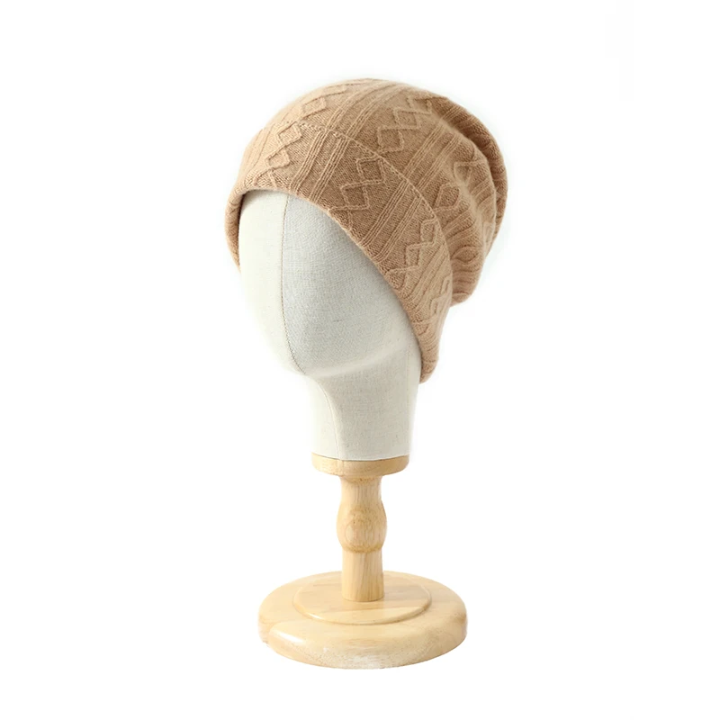 

ZOCEPT 100%Merino Wool Hats For Women&Men Outdoor Keep Warm Winter Hat Casual Twisted Flower Knitted Beanies Hats Skull Caps