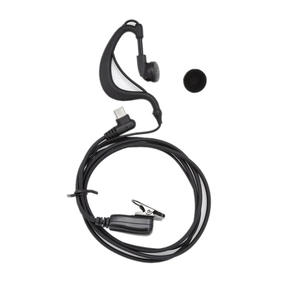 LT G Shape Headset Ear Hook USB Type C Port for LT-9100 LT9100 Handheld Walkie Talkie Accessory Earpiece with PTT Key Mic