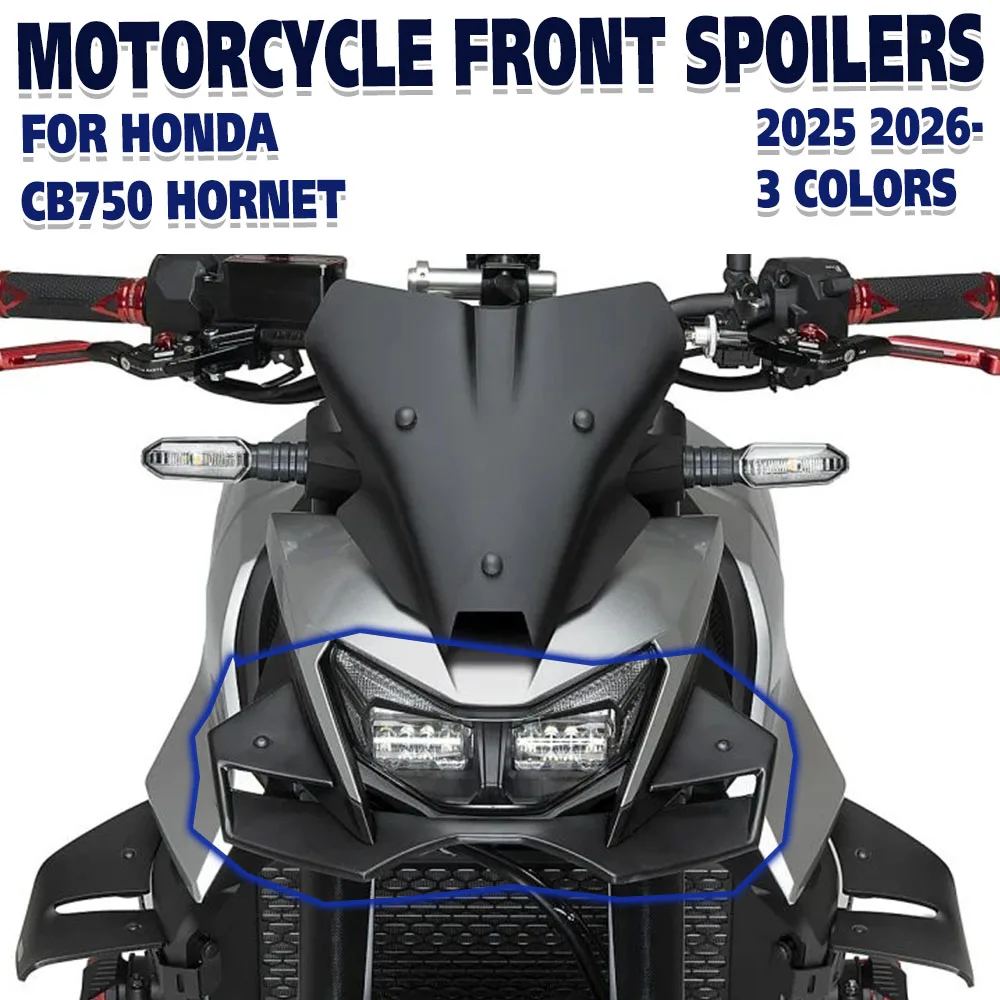 

For Honda CB750 Hornet CB 750 2025 2026- Motorcycle Front Spoiler Kit Downforce Naked Frontal Spoiler Winglet Aerodynamic Wing