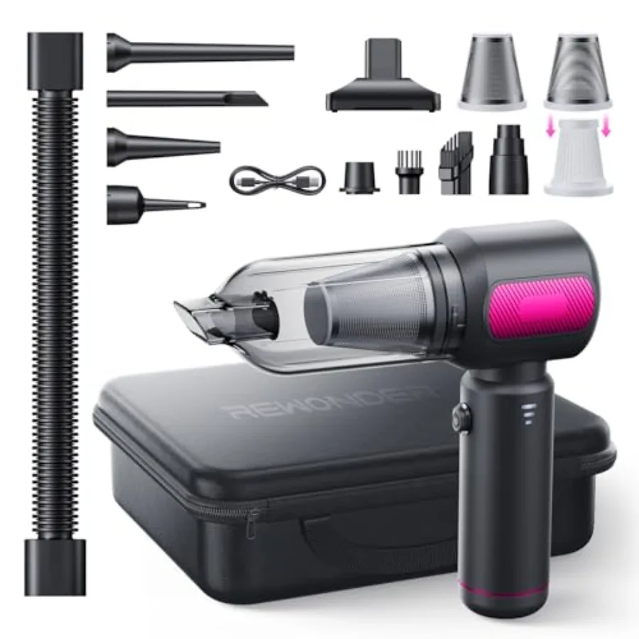 

Handheld Car Vacuum Cleaner, 22000Pa and 110000RPM Powerful Suction Car Vacuum, Cordless Portable Vacuum with 7800mAh Battery,