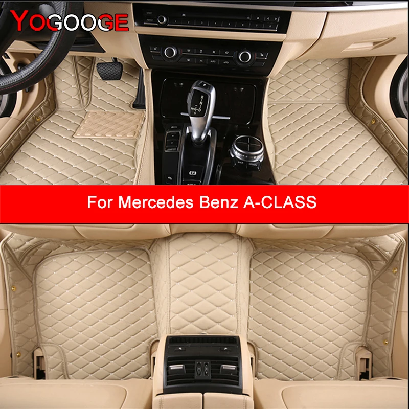 YOGOOGE Custom Car Floor Mats For Mercedes Benz A-CLASS W169 W176 W177 2004-2023 A140-A250 Auto Carpets Foot Coche Accessorie