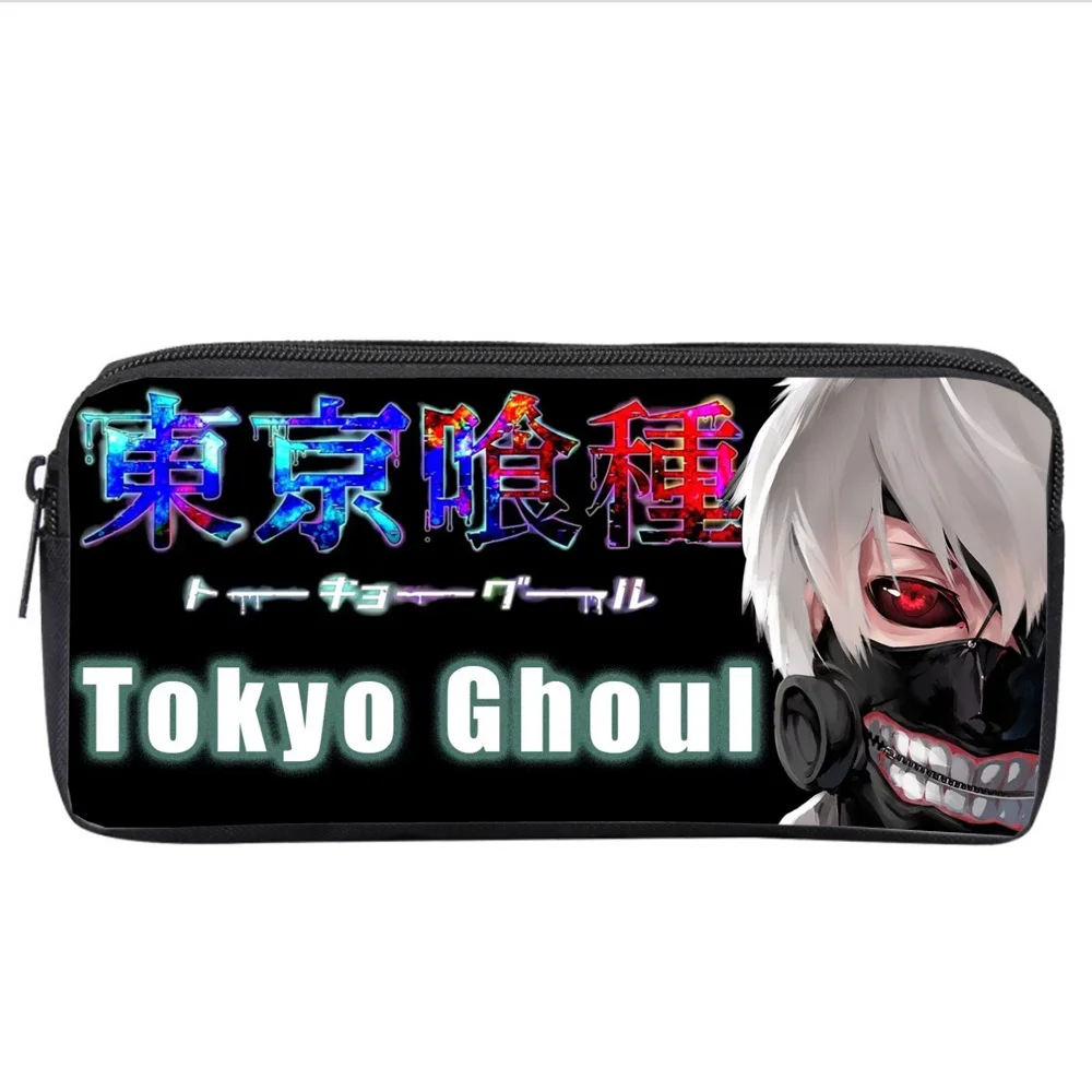 anime Tokyo Ghoul Student pencil case boy girls Cartoon pencil Bag teenager Zipper Handbag Women Cosmetic Case Makeup Bag