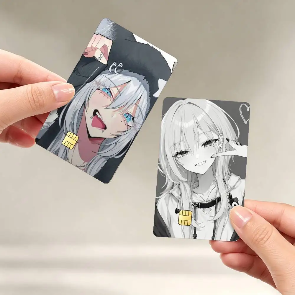 Haimiya-senpai wa Kowakute Kawaii Haimiya Mio  Sticker Film Tape Skin for Credit Card Debit Card Waterproof Stickers