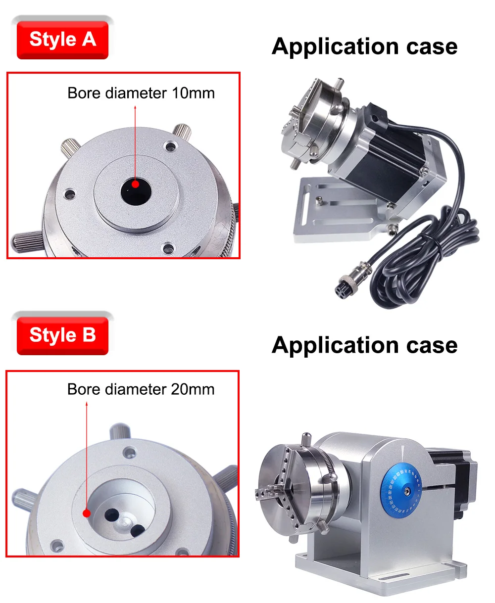 Hunst d69 auto lock rotations aufsatz cnc router laser beschriftung maschine drehachse futter für ring armband schmuck gravur. – Detail 5