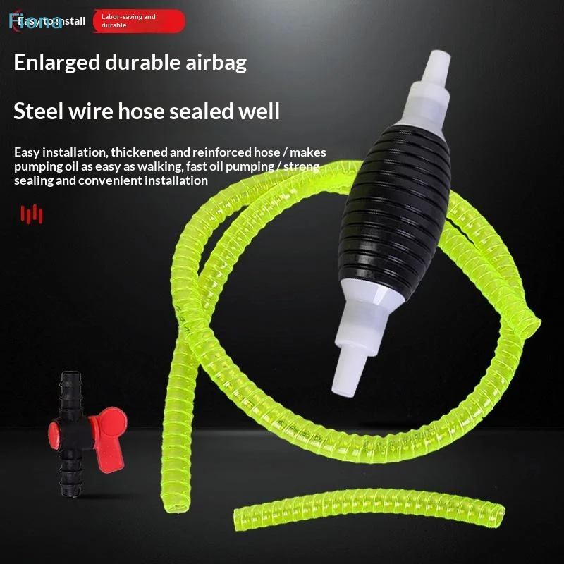 ✔Portable Siphon Pump with Control Valve, Manual Liquid Transfer Pump for Oil, Water, Fish Tank, Emergency Fuel Transfer