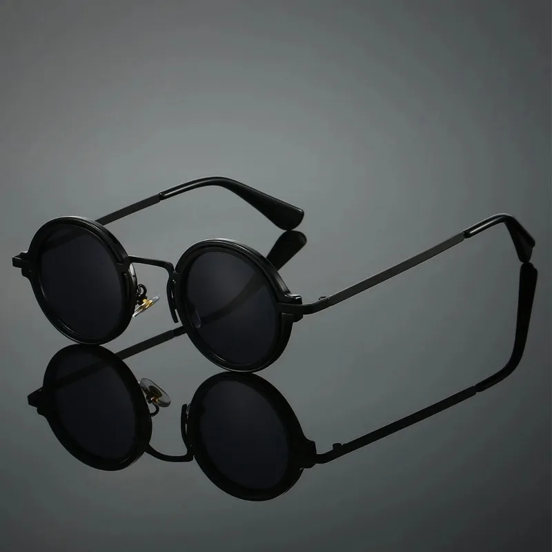 Lunettes de soleil rétro à monture ronde en métal pour hommes et femmes, de haute qualité, UV400, accessoires de conduite décontractés