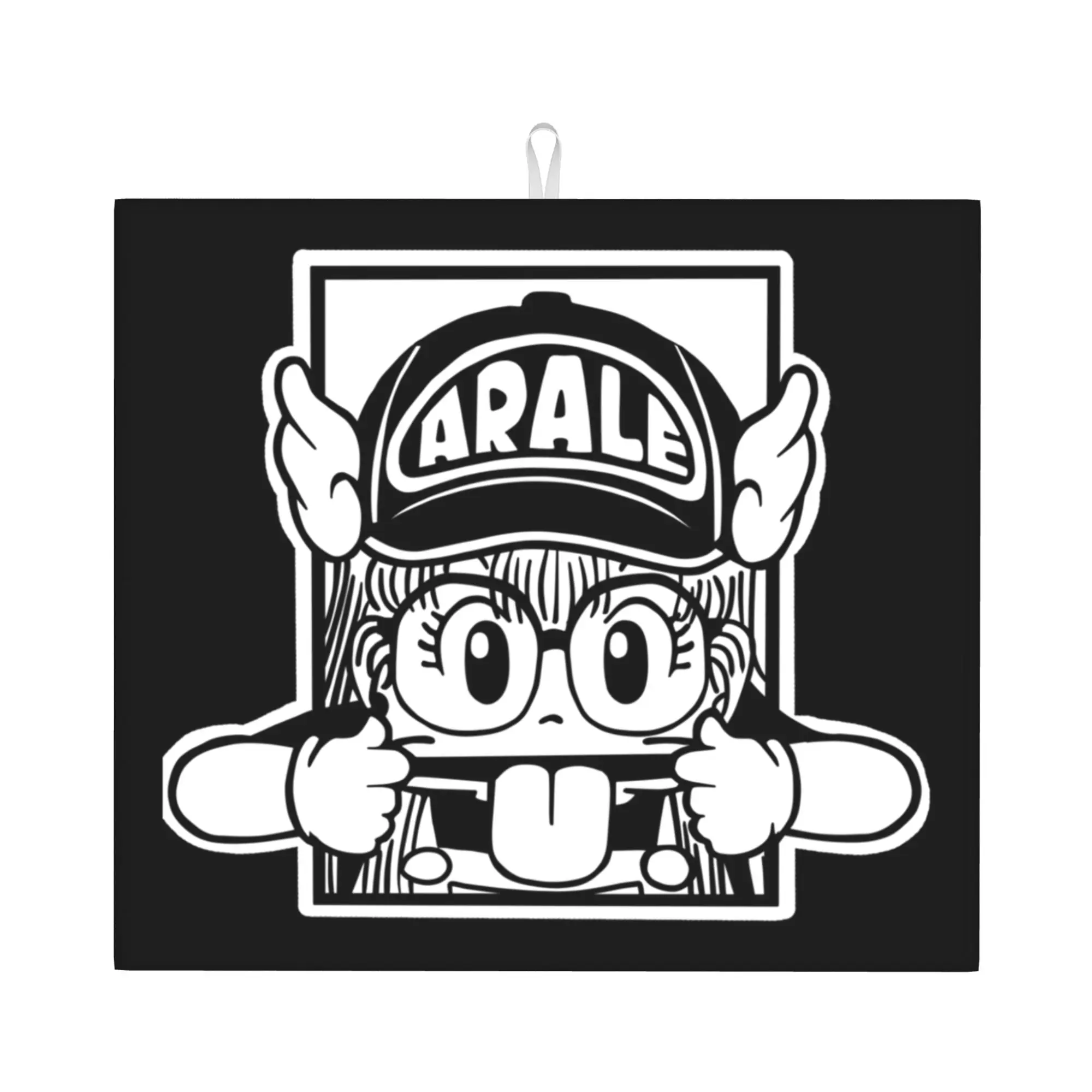 Cartoon Comics Arale Dr Slump Non Slip Kitchen Counter Protector Mat Barware Tableware Reusable  Bathroom Drying Mat For Kitchen