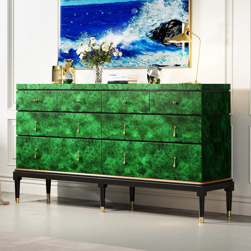 Light luxury entrance bucket cabinet Italian living room partition four pumping locker decorative cabinet