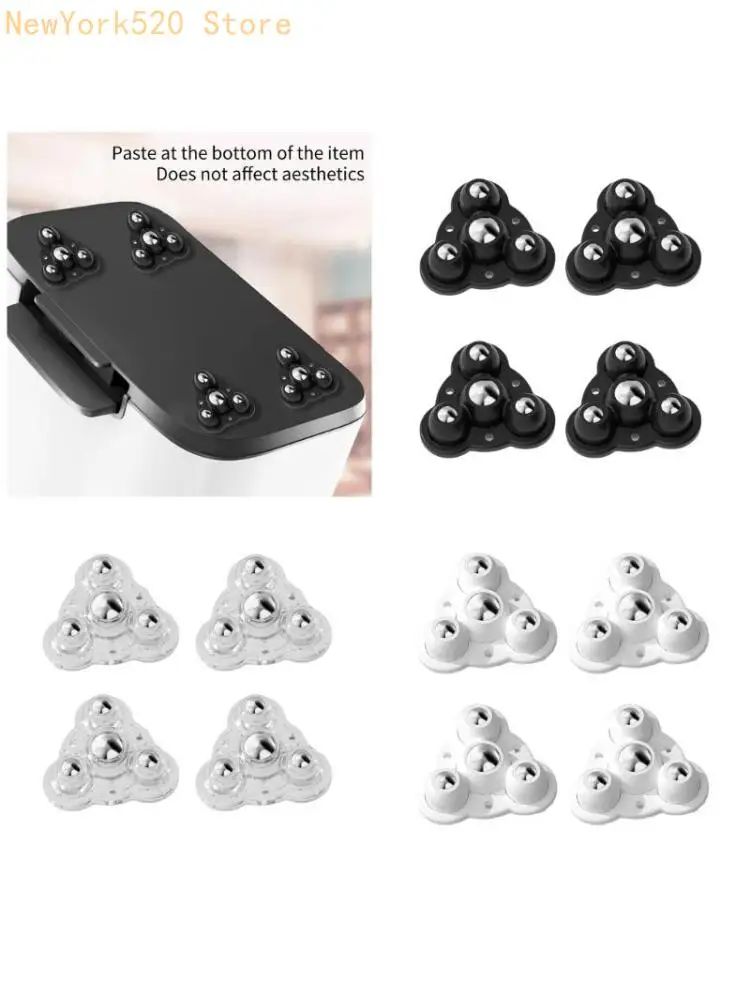 Set of 4 On Furniture Movers with Steel Bearing Casters easy installs Stickable Rollers set No Damage to Furniture N84C