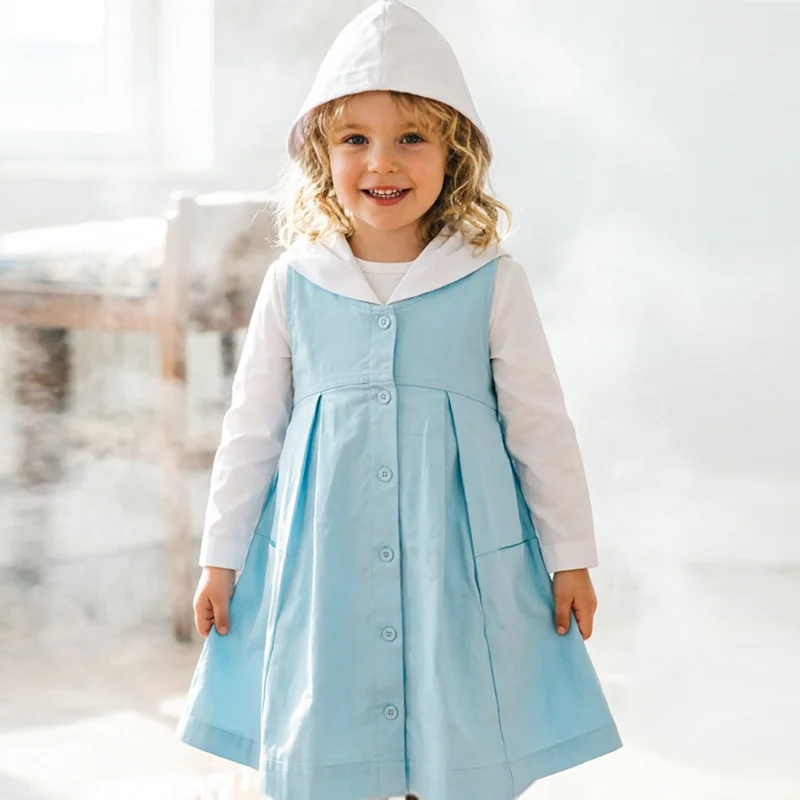 

Summer kids clothes family matching outfit blue denim dress boy and girl's sweatshirt romper baby blue boy red girl clothing