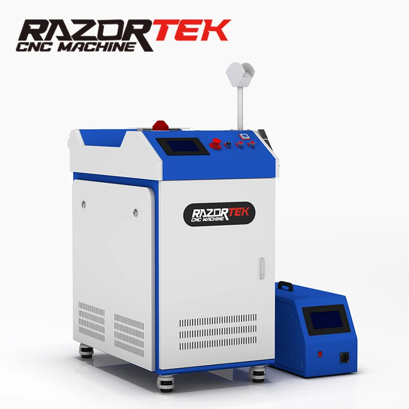 Razortek cnc High quality guarantee efficient 3000w 1.5kw all in one 4in 1 fiber laser welder oil cleaning cutting machine