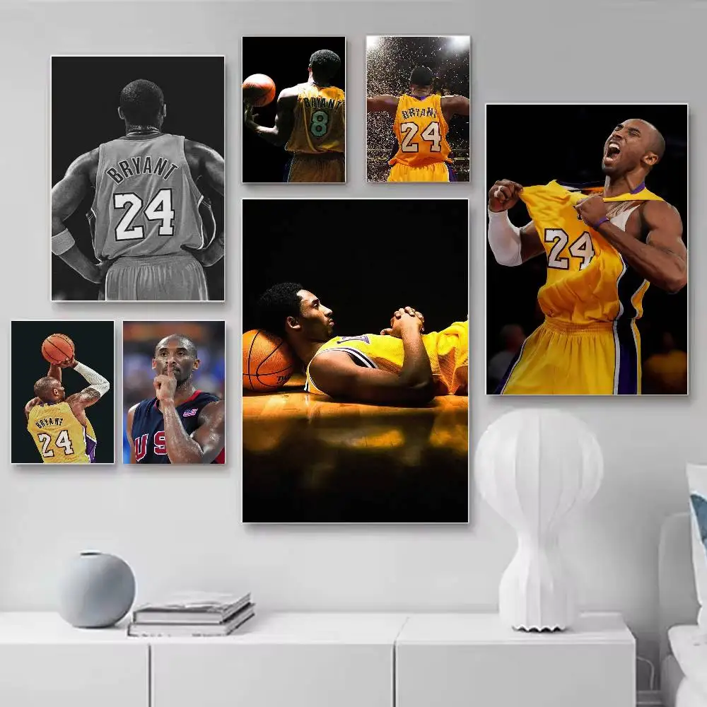 Basketball K-Kobe B-Bryant 8 24 Poster Versatile HD Waterproof Wall Art Self-Adhesive Decor for Any