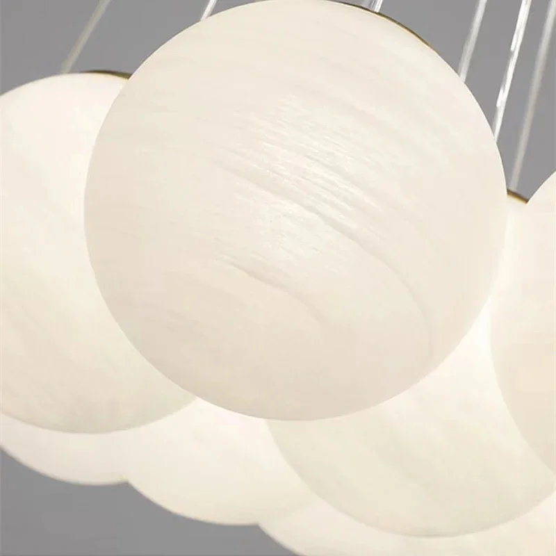 SANDYHA أنيق الشمال كرة فقاعات الثريا قلادة ضوء ماجيك فول سحابة تصميم لغرفة الطعام غرفة المعيشة المنزل الأنيق