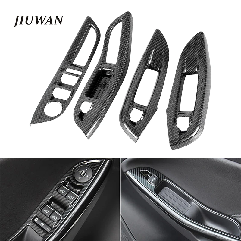 

4 шт. накладки на рамку стеклоподъемника для Ford Focus 3 MK3 2015-2018, декоративные элементы интерьера