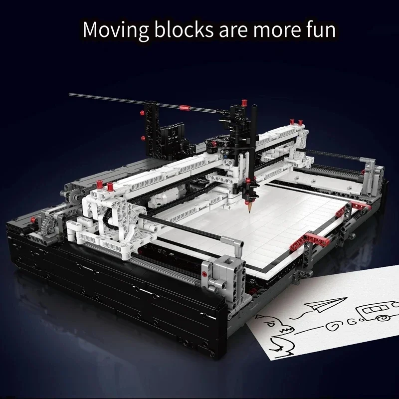 MOULD KING-13181 MOC APP Programing Plotter Model, modelo de bloques de construcción, bloques de montaje, rompecabezas, juguetes, regalo de Navidad para niños