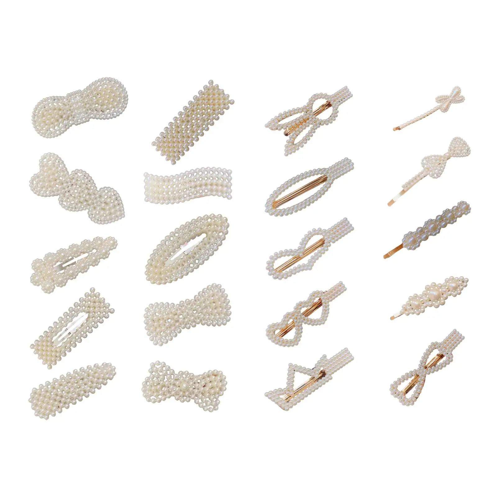Pérolas Cabelo Clip Pinos, grampo geométrico, cocar presilhas