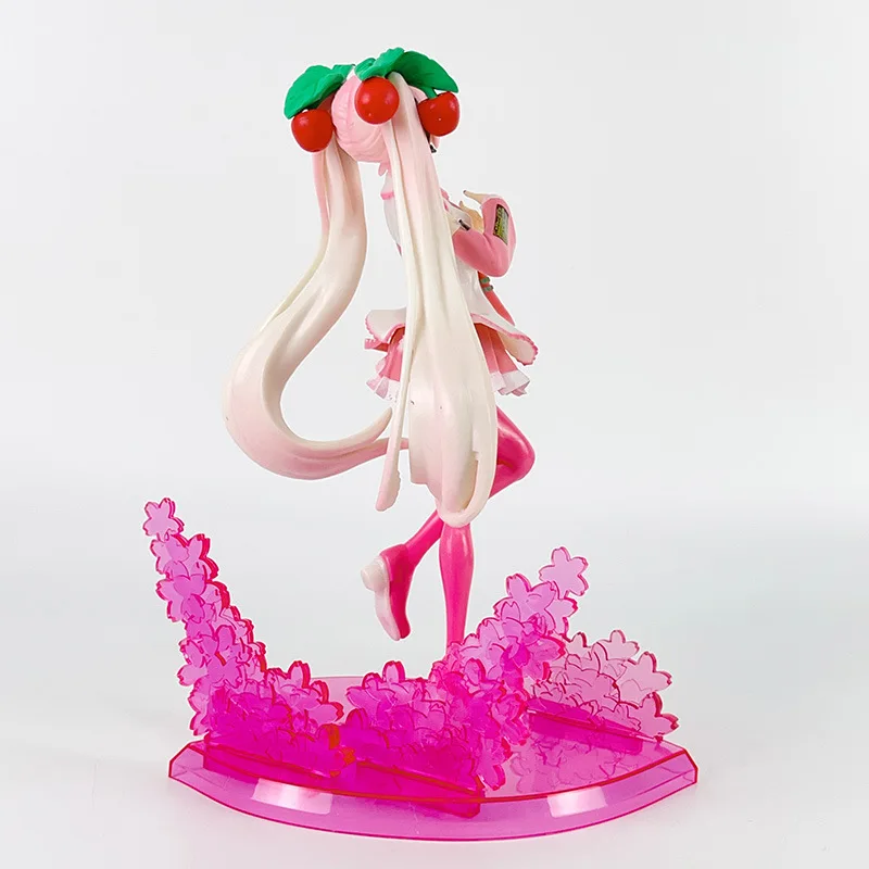21 CENTIMETRI Luminasta Hatsune Miku Sakura Miku 2023 Anime Modello Giocattolo Kawayi Rosa Sakura Serie Collezione di Bambole Action Figure PVC