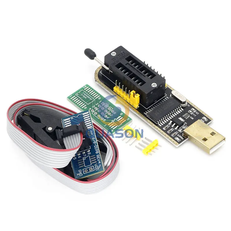 CH341 24 25 Series EEPROM Flash BIOS USB Programmer Module + SOIC8 SOP8 Test Clip For EEPROM 93CXX / 25CXX / 24CXX