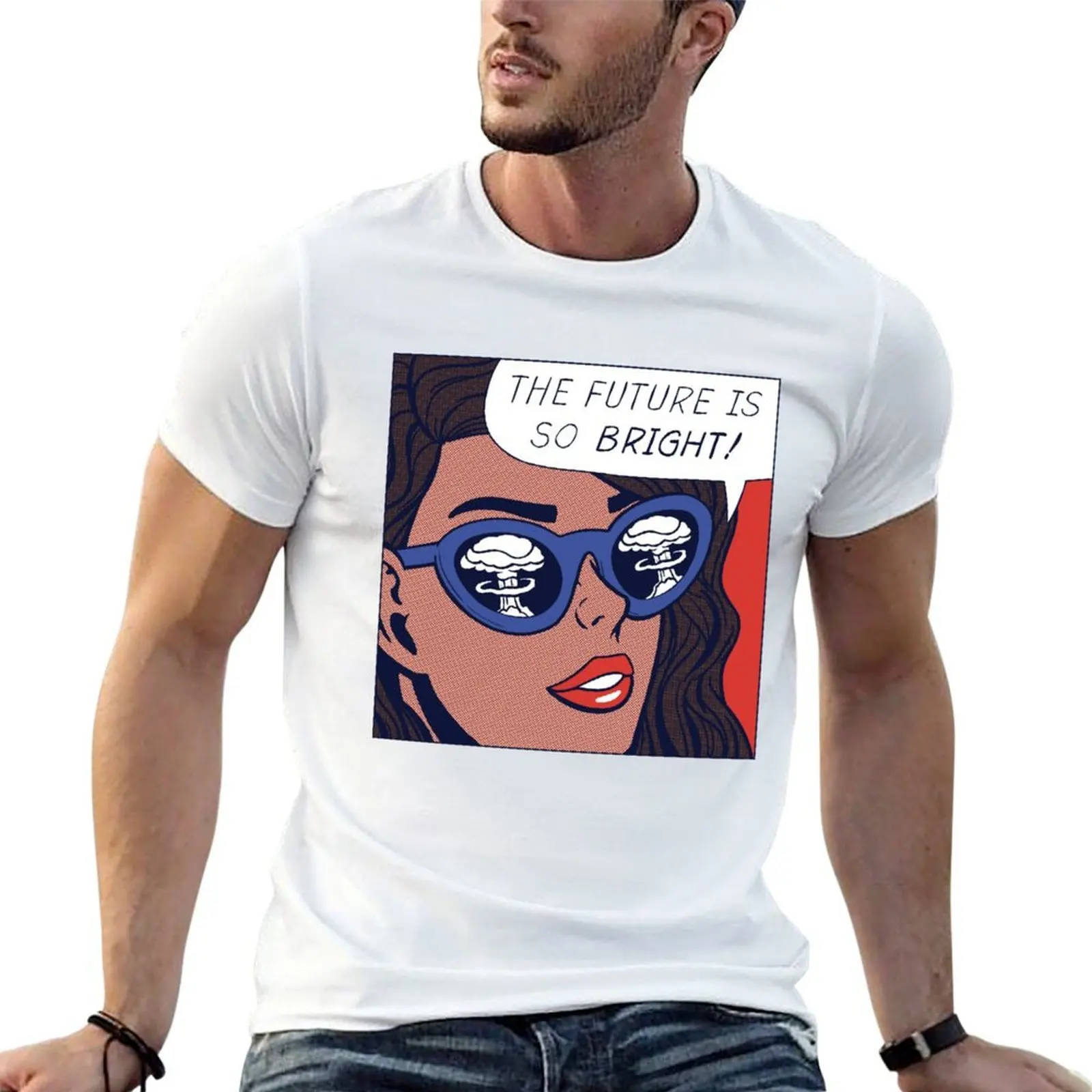 

Pop Optimism Girl T-Shirt t shirts for man graphic vintage t shirt men 100% cotton luxury brand T-Shirt