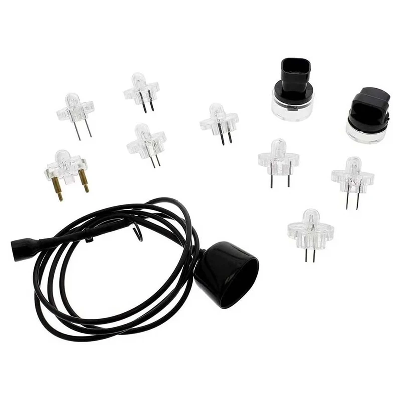 11-Piece Fuel Injector Tester Tool Noid Light Set Fuel Light Fuel Injector Tester Kit Black