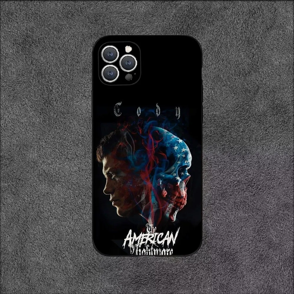 Cody Rhodes  Phone Case For iPhone 16,15,14,13,12,11,Plus,Pro Max,XS,X,XR,SE,Mini,8,7 Soft Silicone Black Cover