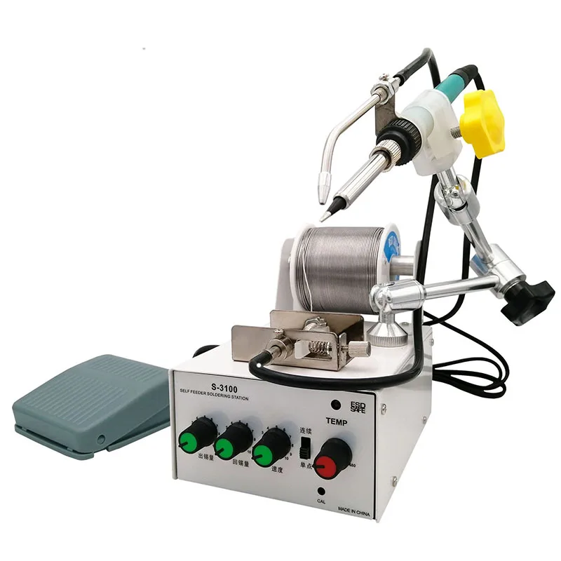 S3100 Automatic Soldering Machine Constant Temperature Circuit Board Wick Soldering Foot Button Soldering Machine