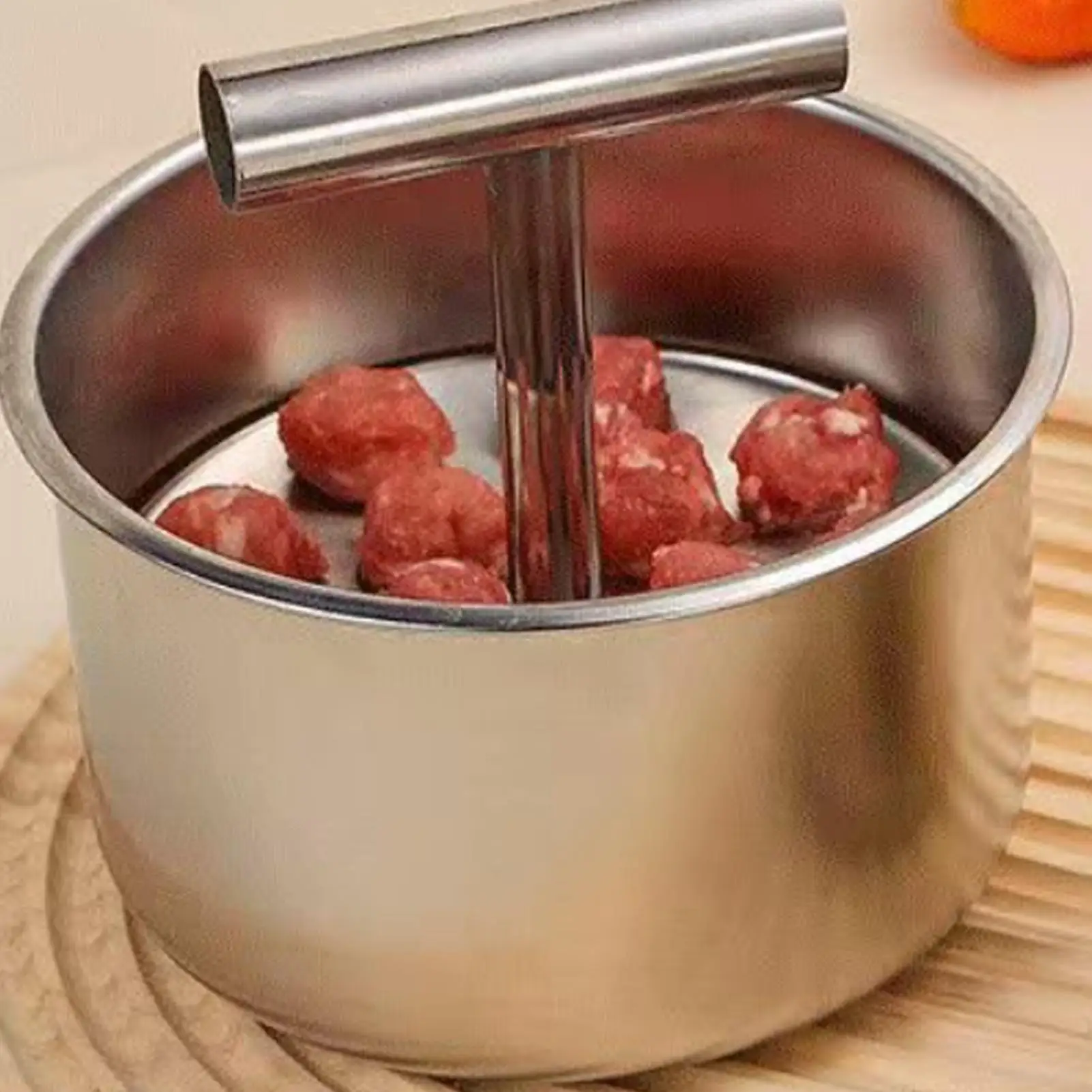 Press Meatball Maker Stainless Steel Meatball Maker Meat Balls Manual Multi-functional Maker Tool Household Kitchen Manual Mold